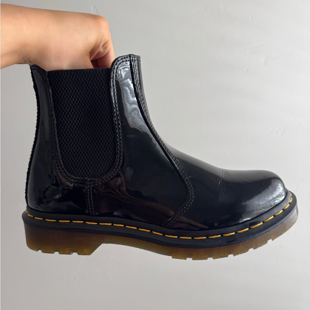 Dr. Martens Black Patent Ankle Boots